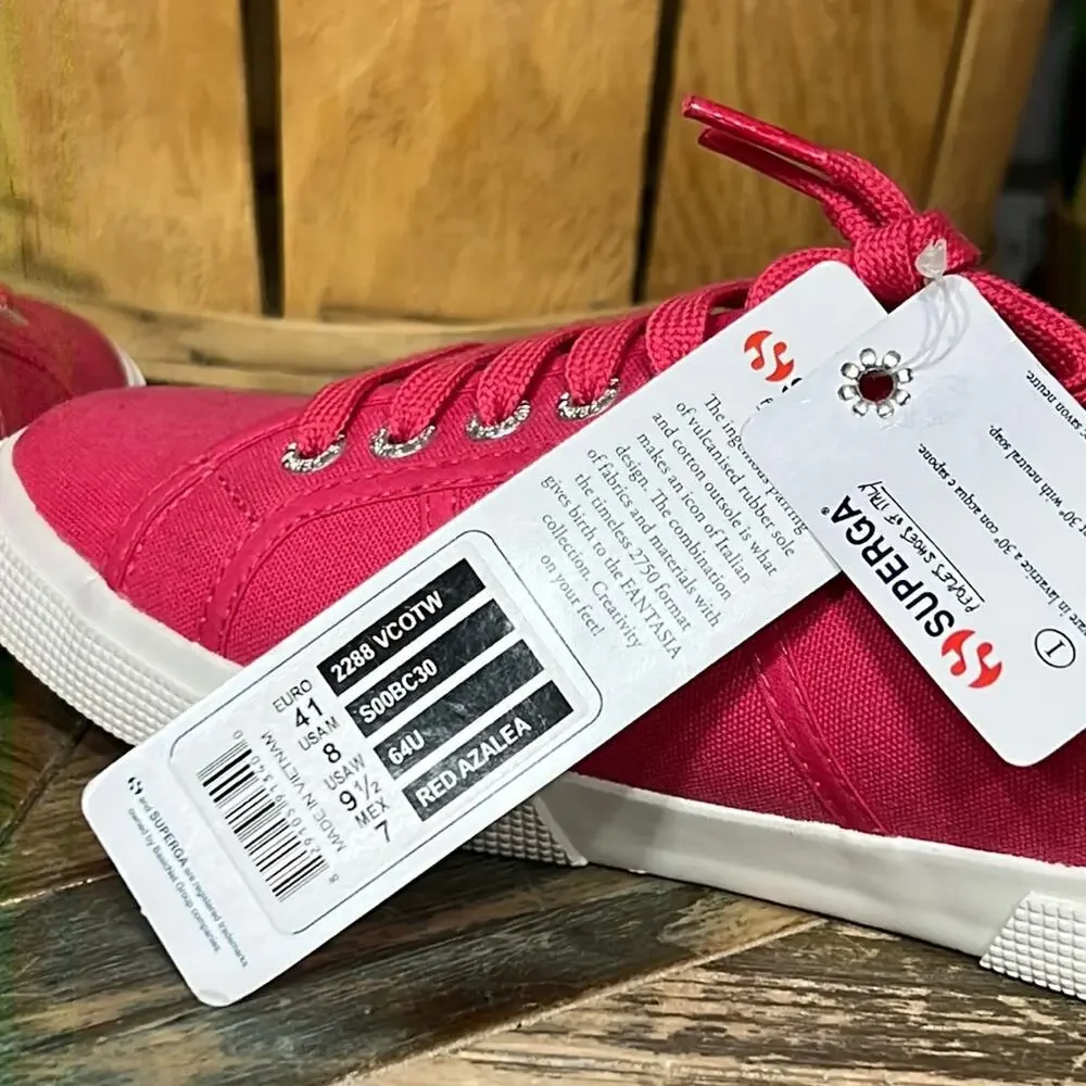 Superga 2288 VCOTW Fantasia Collection Pink Canvas Mule Sneakers Women 9.5